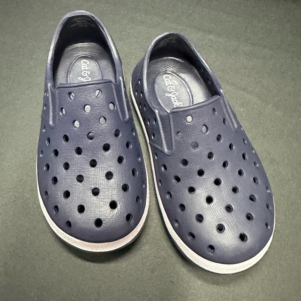 Cat & Jack Shoes Navy Blue Jese Slip-On Casual Water Like New